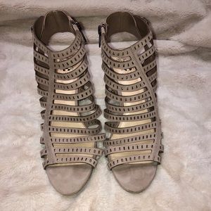 Vince Camuto Strappy Booties - Taupe 8 1/2